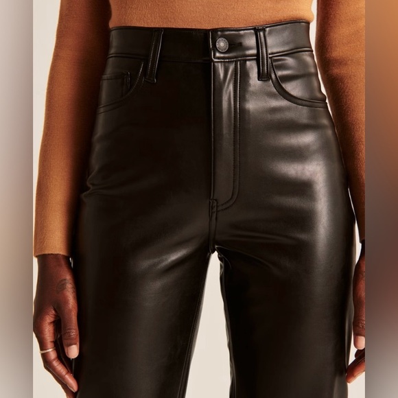 Abercrombie & Fitch Black Leather Pants - Picture 5 of 12